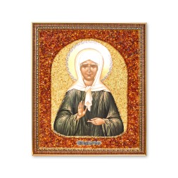 Икона &quot;св.Матрона&quot; с Янтарем